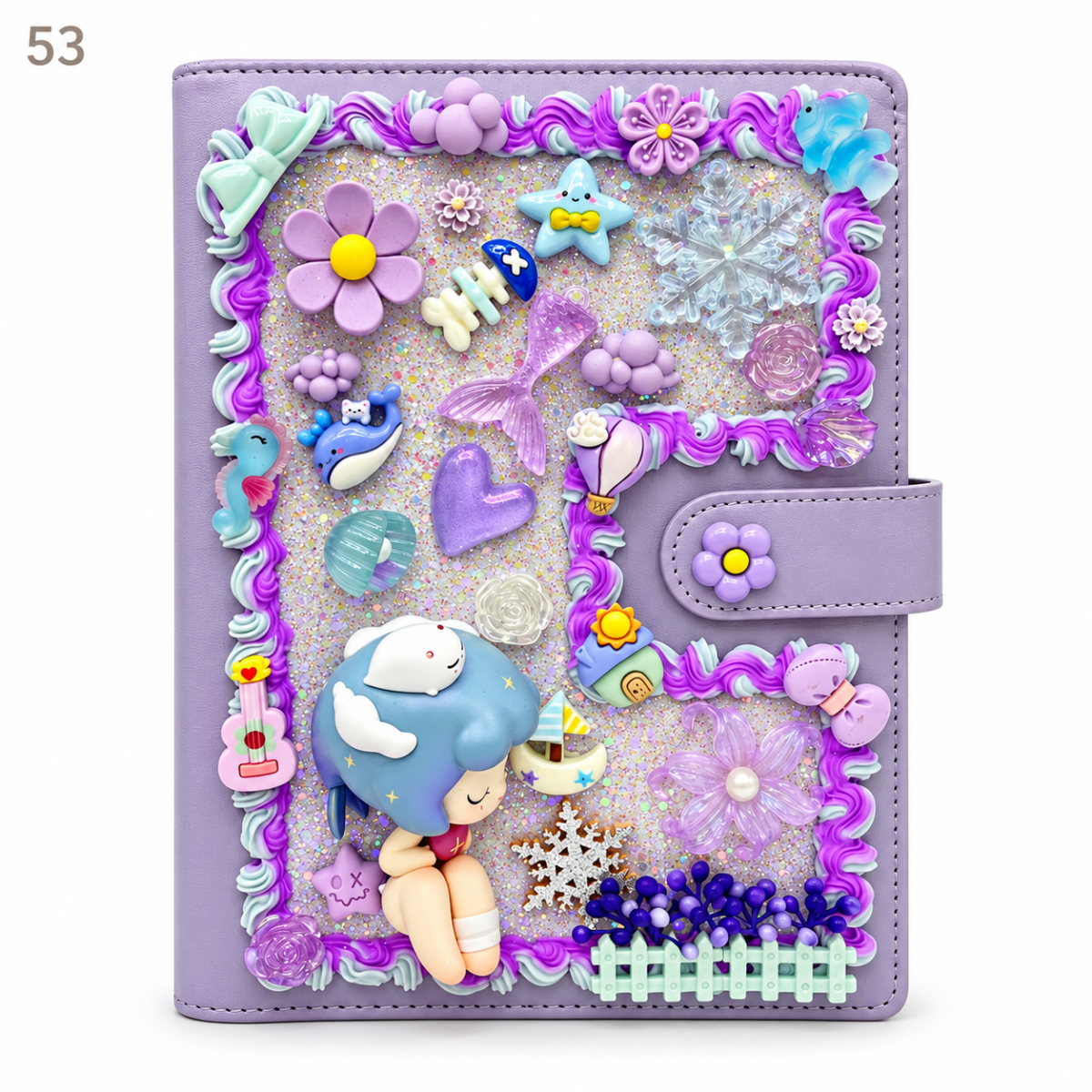 Hand-Painted Notebook with 3D Figures - kosbling-ready-to-ship