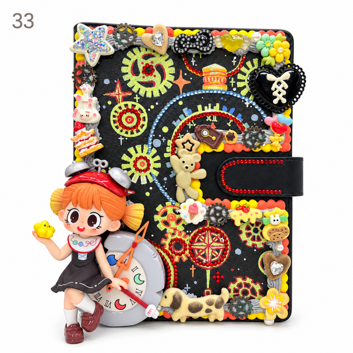 Hand-Painted Notebook with 3D Figures - kosbling-ready-to-ship