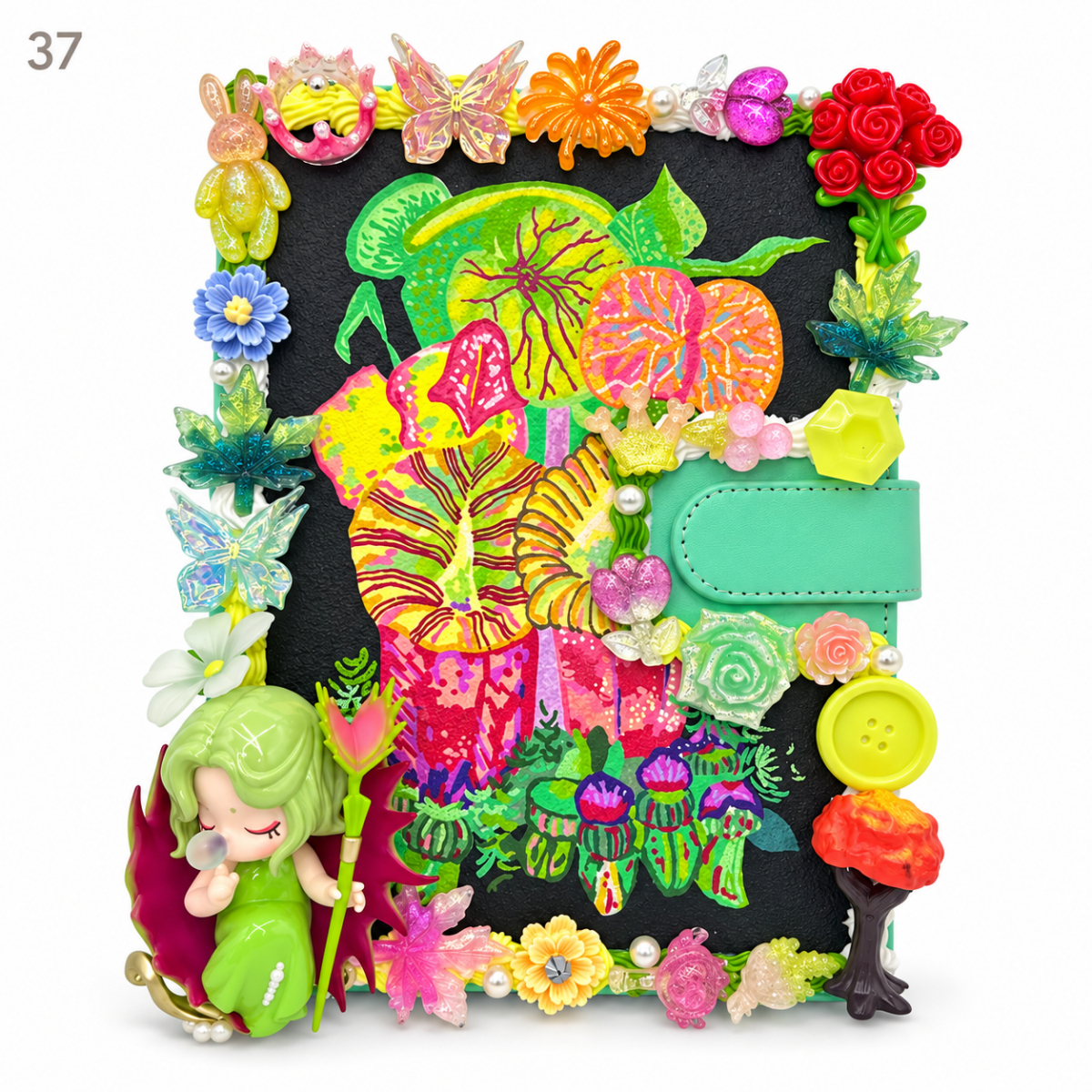 Hand-Painted Notebook with 3D Figures - kosbling-ready-to-ship