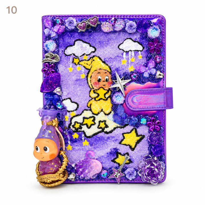 Hand-Painted Notebook with 3D Figures - kosbling-ready-to-ship