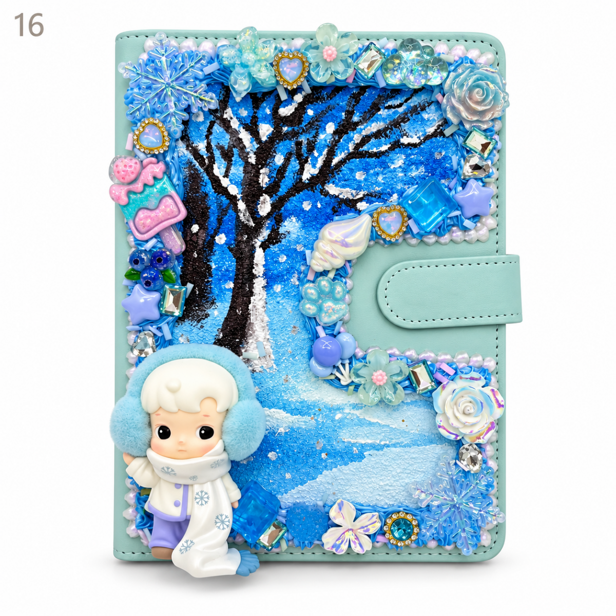 Hand-Painted Notebook with 3D Figures - kosbling-ready-to-ship