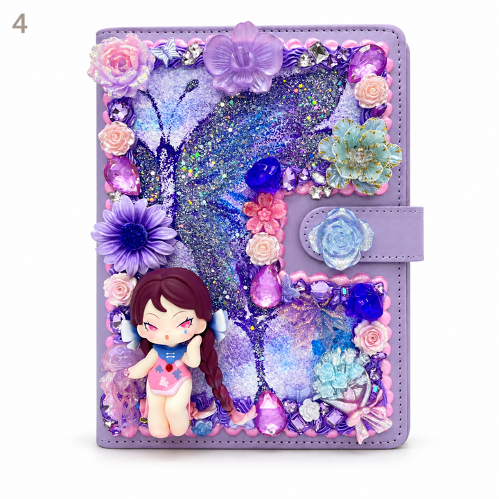 Hand-Painted Notebook with 3D Figures - kosbling-ready-to-ship