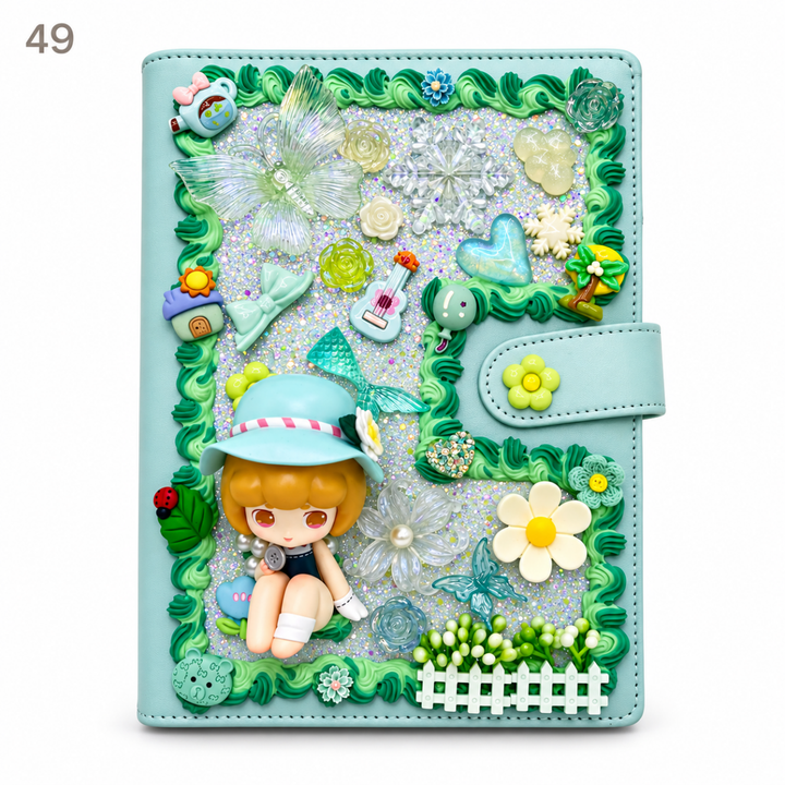 Hand-Painted Notebook with 3D Figures - kosbling-ready-to-ship