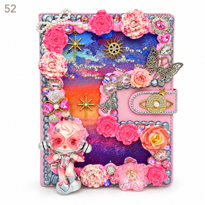 Hand-Painted Notebook with 3D Figures - kosbling-ready-to-ship