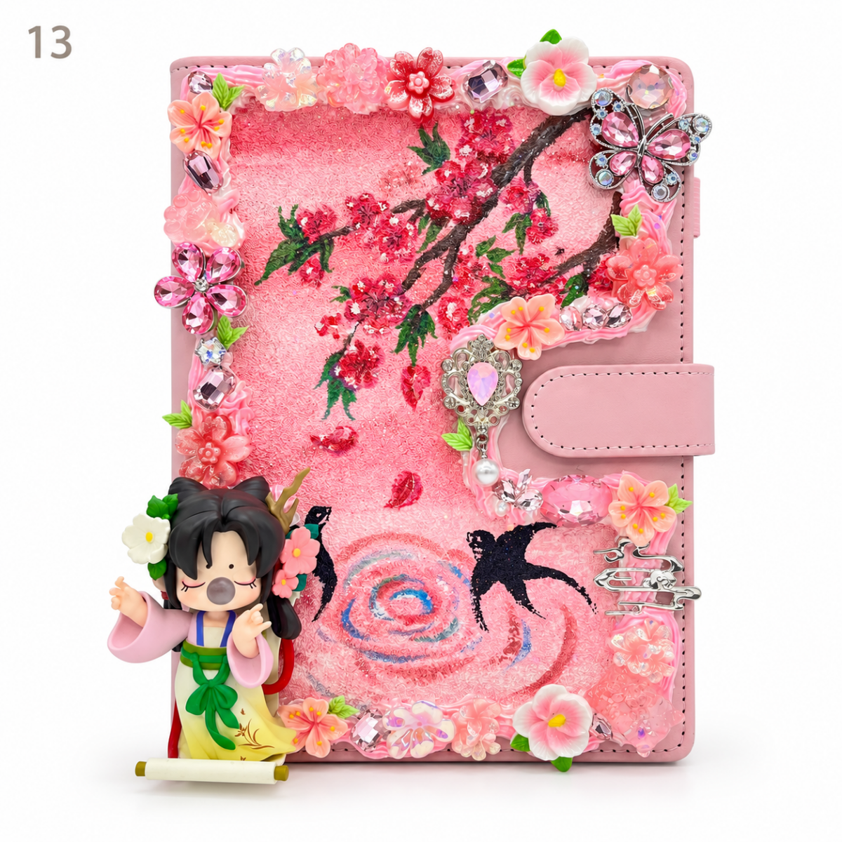 Hand-Painted Notebook with 3D Figures - kosbling-ready-to-ship