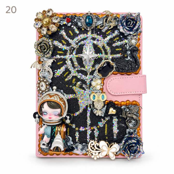 Hand-Painted Notebook with 3D Figures - kosbling-ready-to-ship