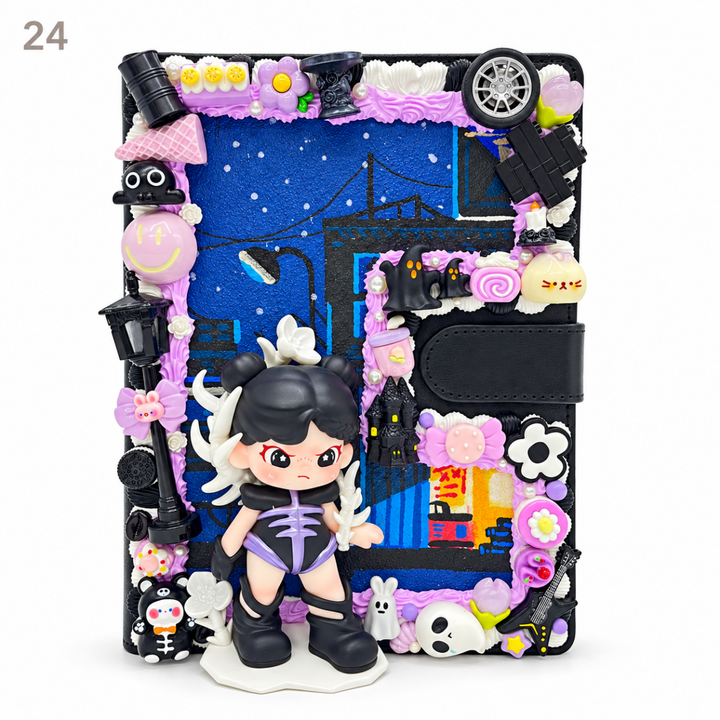 Hand-Painted Notebook with 3D Figures - kosbling-ready-to-ship