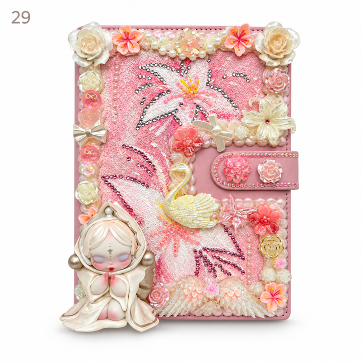 Hand-Painted Notebook with 3D Figures - kosbling-ready-to-ship
