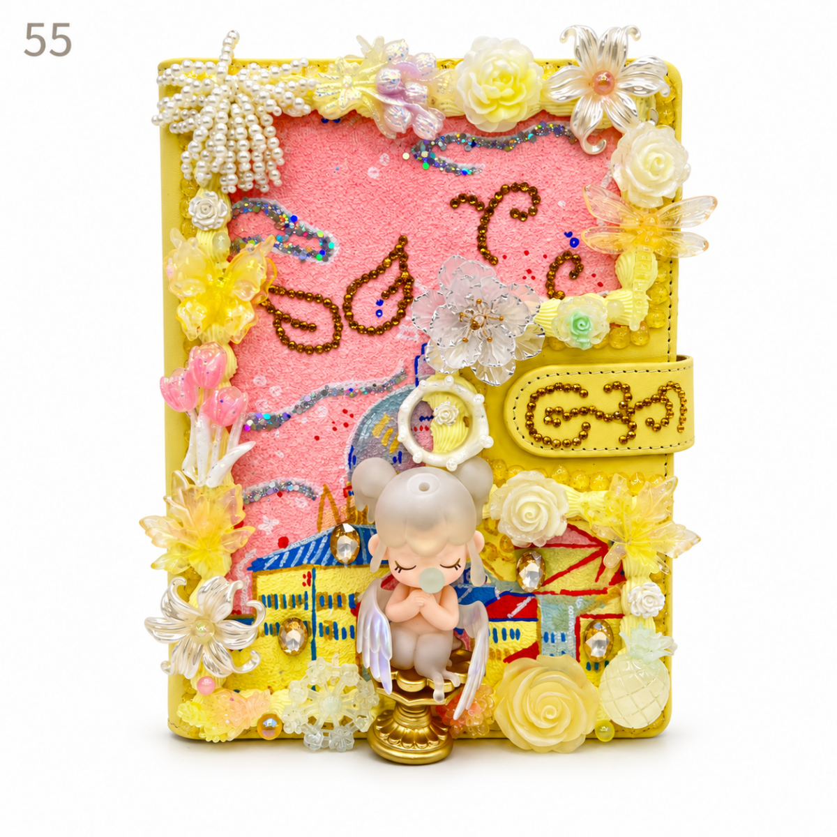 Hand-Painted Notebook with 3D Figures - kosbling-ready-to-ship