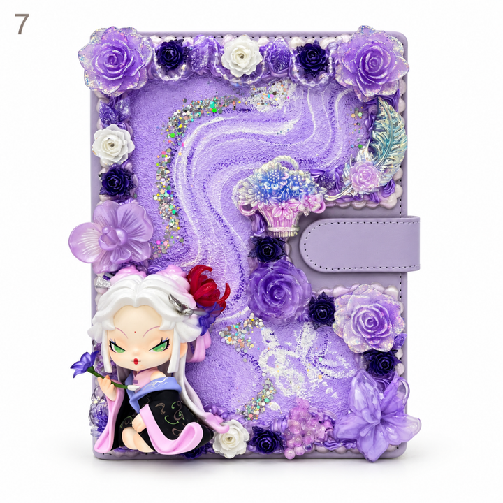 Hand-Painted Notebook with 3D Figures - kosbling-ready-to-ship