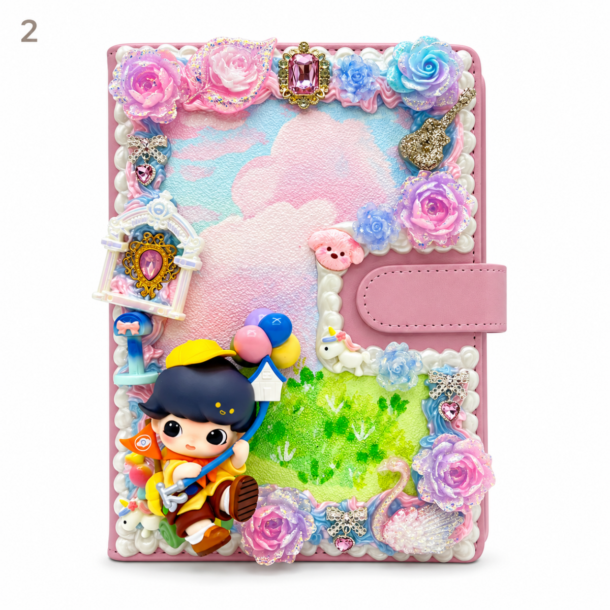 Hand-Painted Notebook with 3D Figures - kosbling-ready-to-ship