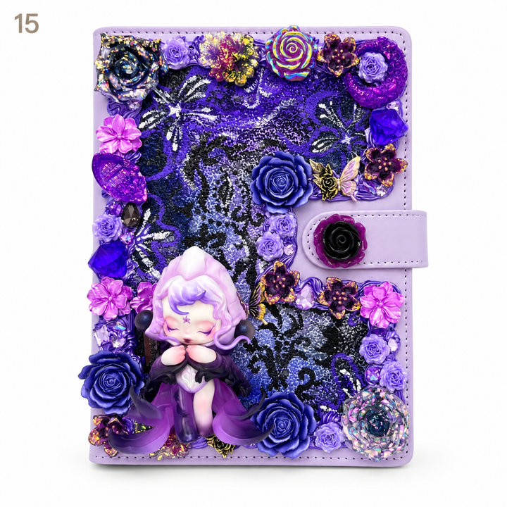 Hand-Painted Notebook with 3D Figures - kosbling-ready-to-ship