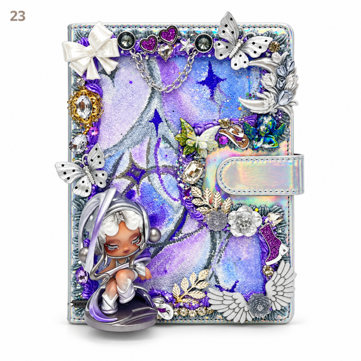Hand-Painted Notebook with 3D Figures - kosbling-ready-to-ship