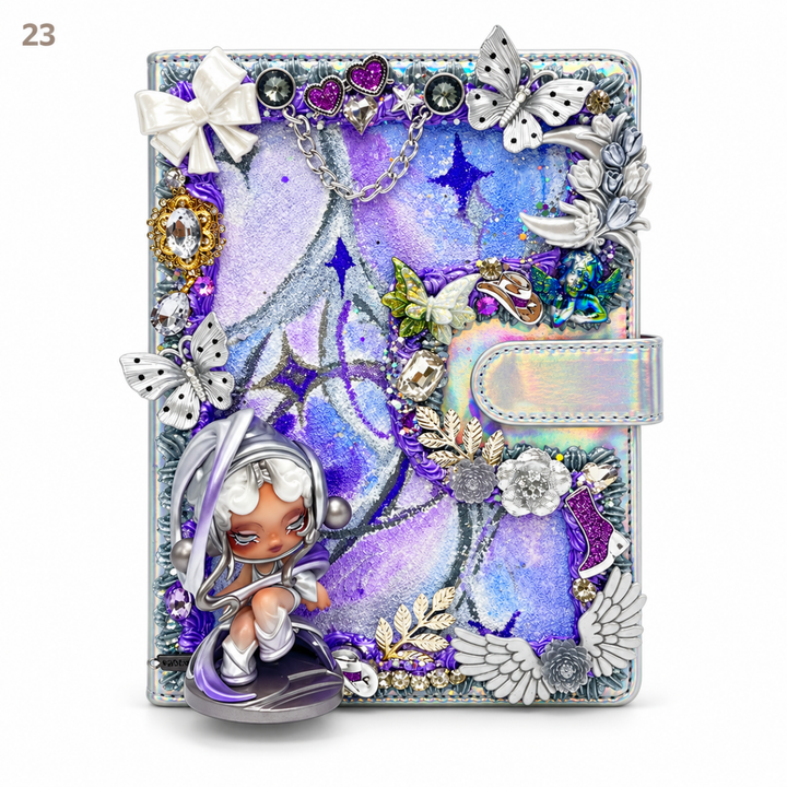 Hand-Painted Notebook with 3D Figures - kosbling-ready-to-ship