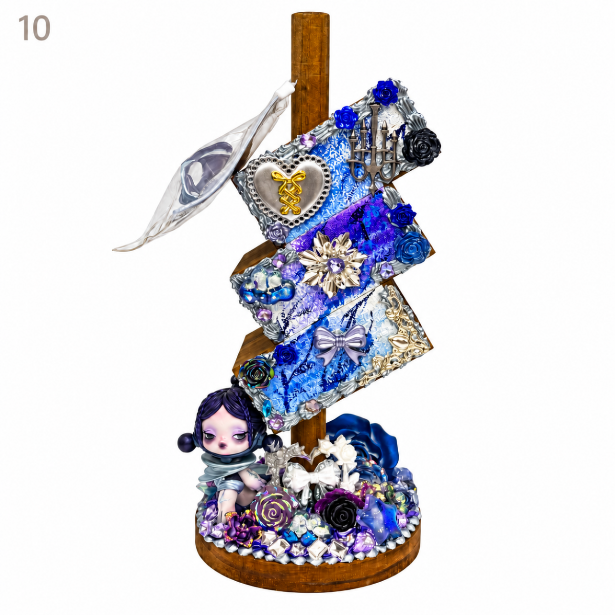 Hand-Painted Three-Tier Pen Holder - kosbling-ready-to-ship