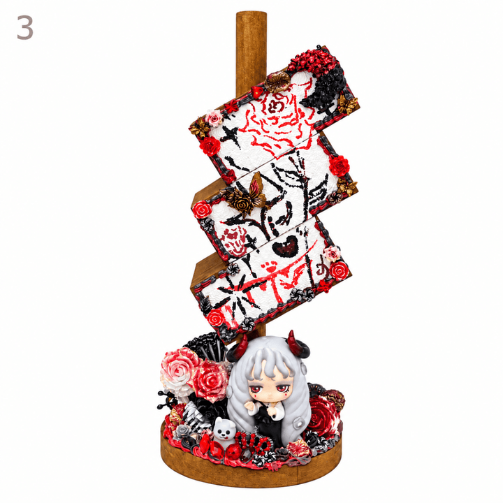 Hand-Painted Three-Tier Pen Holder - kosbling-ready-to-ship