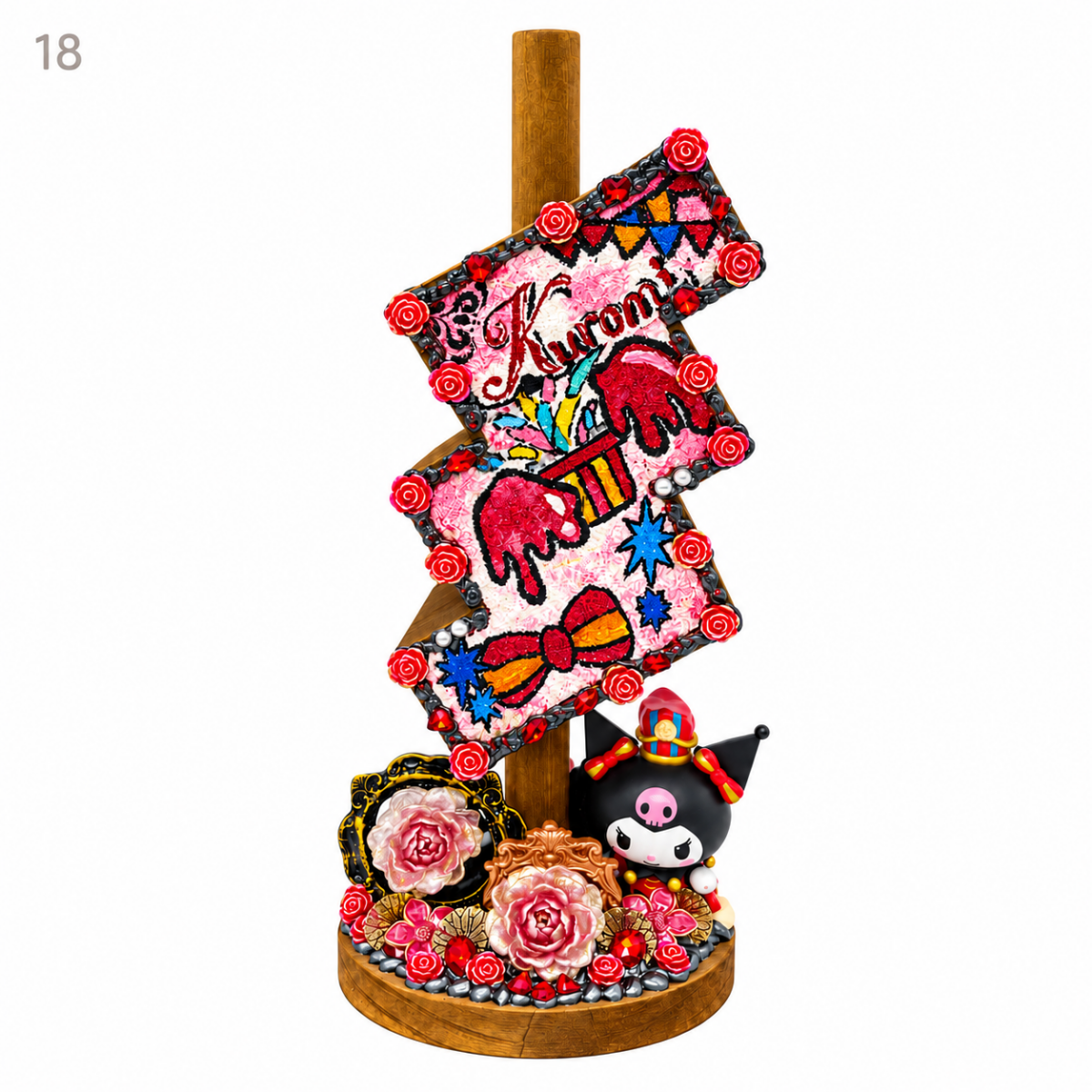 Hand-Painted Three-Tier Pen Holder - kosbling-ready-to-ship