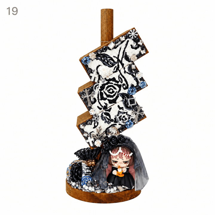 Hand-Painted Three-Tier Pen Holder - kosbling-ready-to-ship