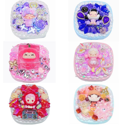 Handmade Cream Glue Contact Lens Case - kosbling-