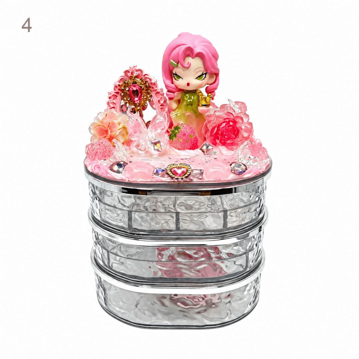 Handmade Decoden 3-Tier Rotating Storage Organizer - kosbling-creator-pick