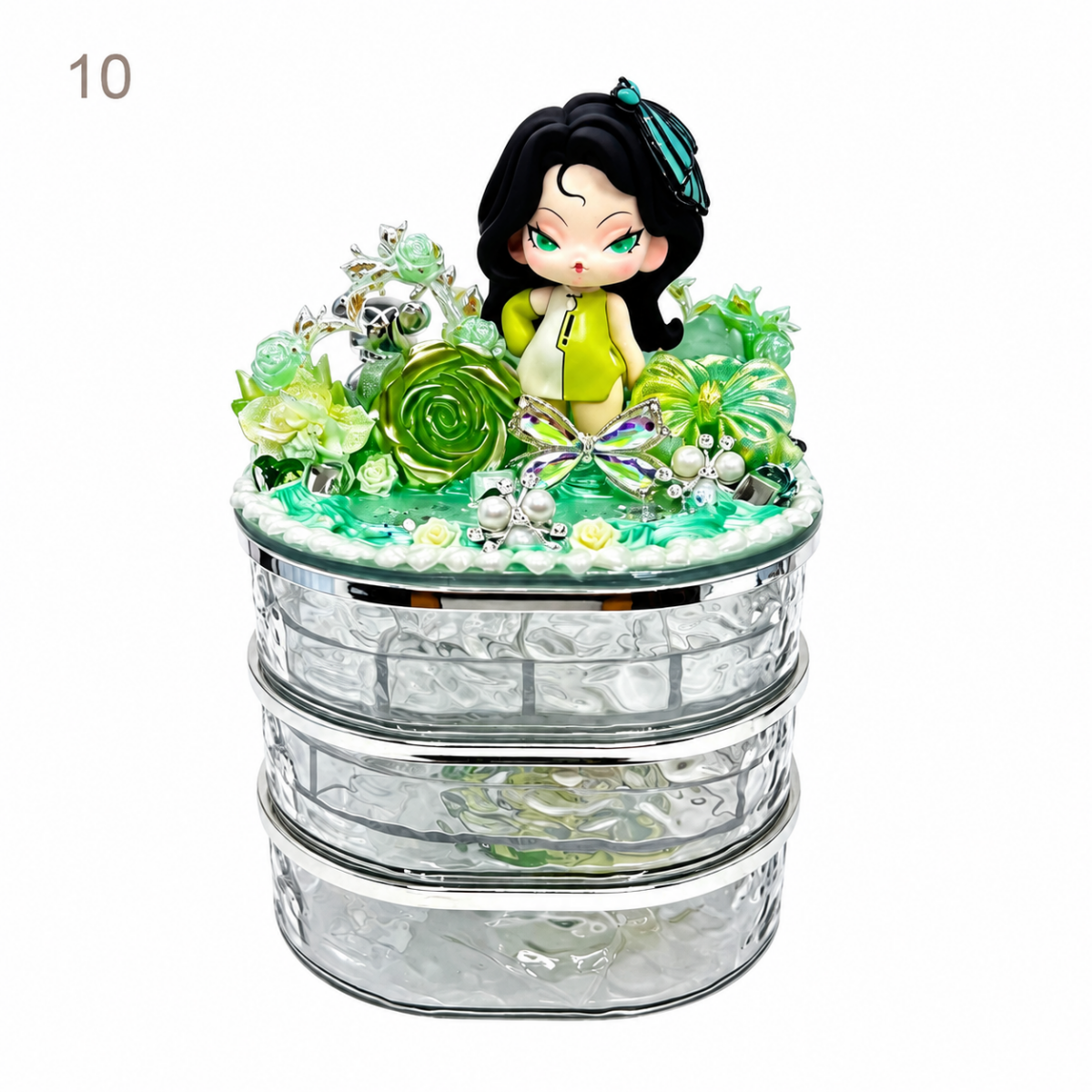 Handmade Decoden 3-Tier Rotating Storage Organizer - kosbling-creator-pick