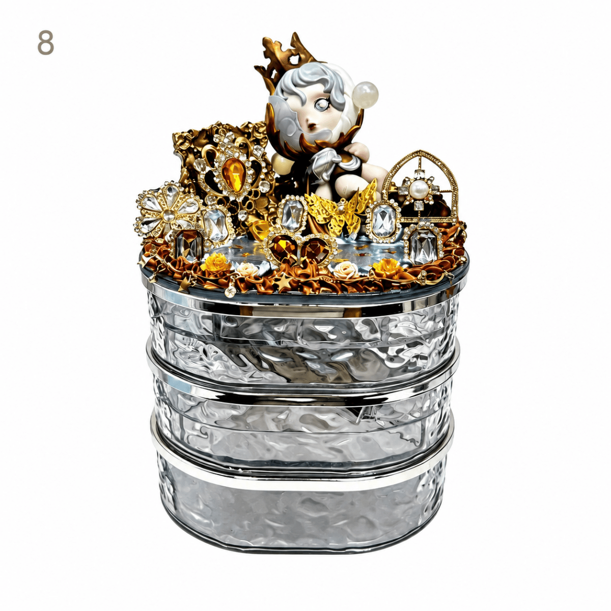 Handmade Decoden 3-Tier Rotating Storage Organizer - kosbling-creator-pick