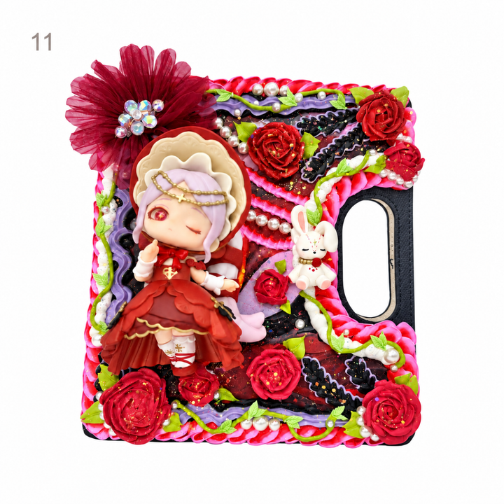 Handmade Decoden Carry-Handle Notebook - kosbling-ready-to-ship