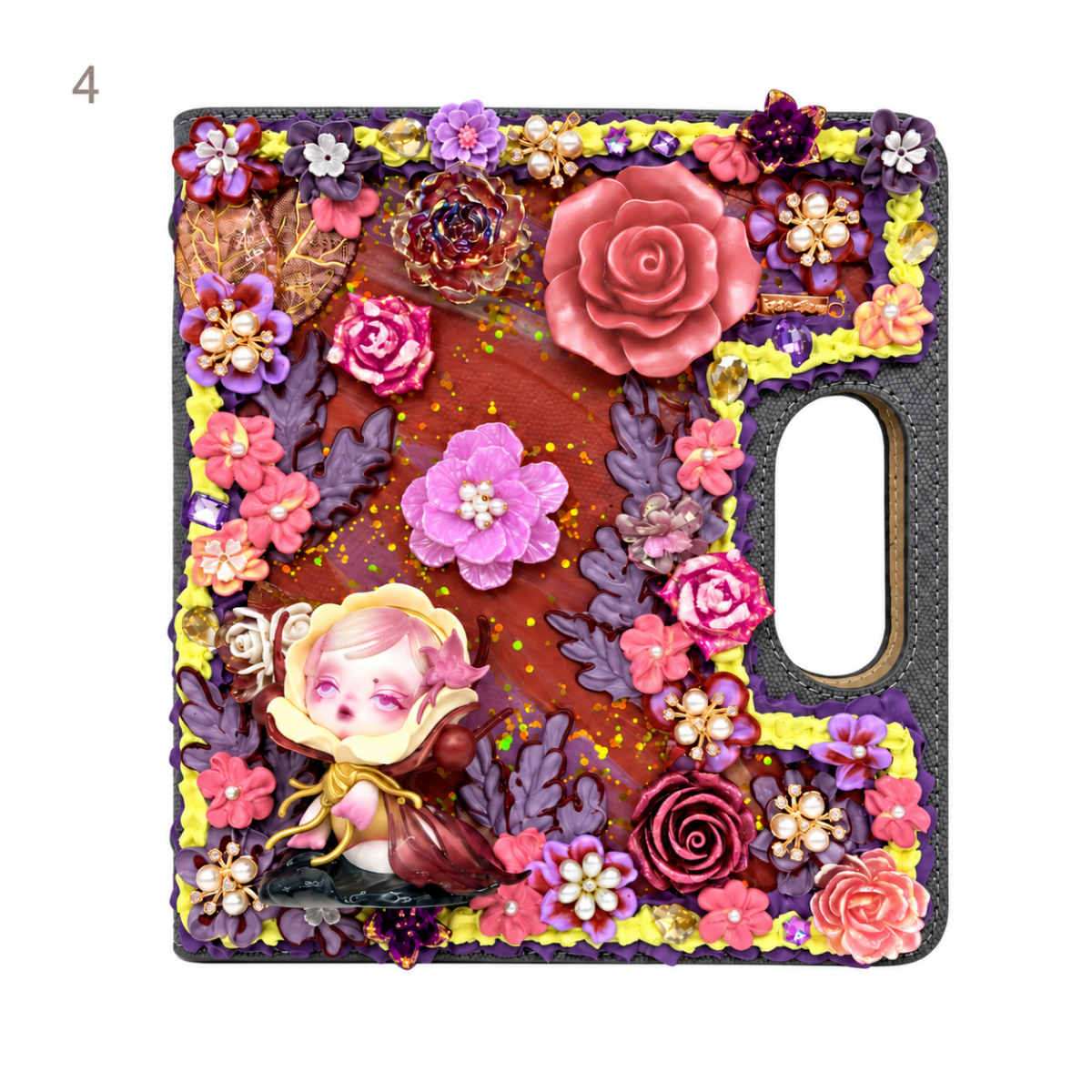 Handmade Decoden Carry-Handle Notebook - kosbling-ready-to-ship