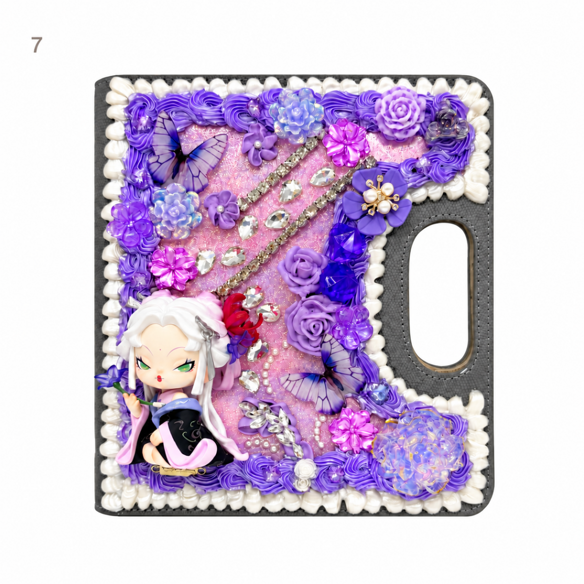Handmade Decoden Carry-Handle Notebook - kosbling-ready-to-ship