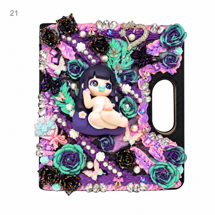 Handmade Decoden Carry-Handle Notebook - kosbling-ready-to-ship