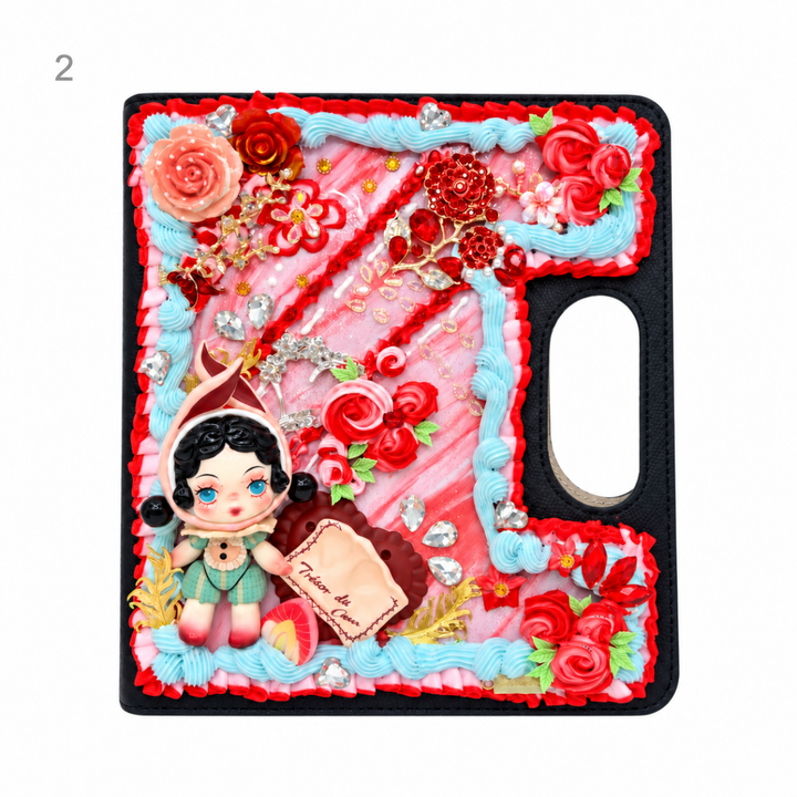 Handmade Decoden Carry-Handle Notebook - kosbling-ready-to-ship