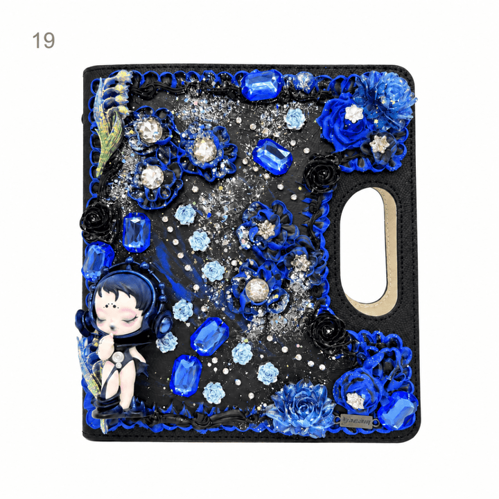 Handmade Decoden Carry-Handle Notebook - kosbling-ready-to-ship