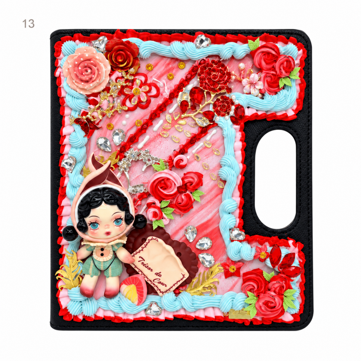 Handmade Decoden Carry-Handle Notebook - kosbling-ready-to-ship