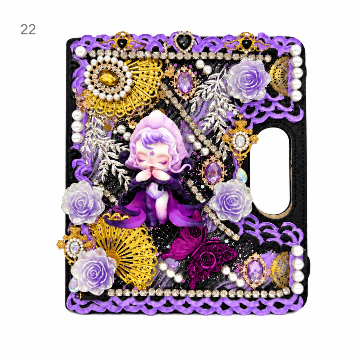 Handmade Decoden Carry-Handle Notebook - kosbling-ready-to-ship