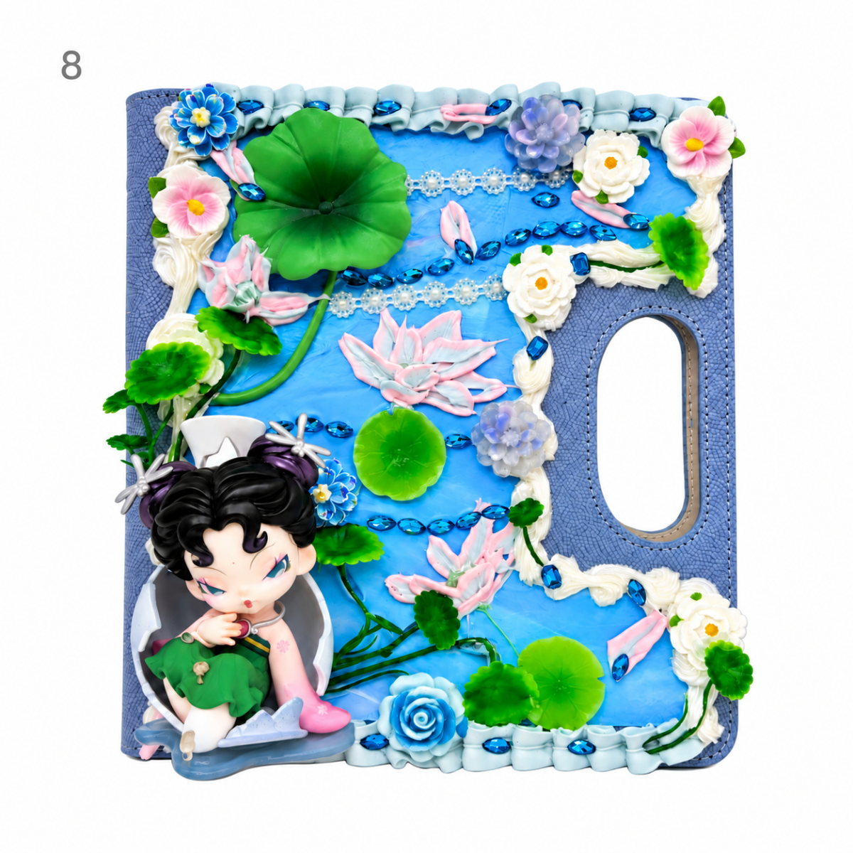 Handmade Decoden Carry-Handle Notebook - kosbling-ready-to-ship