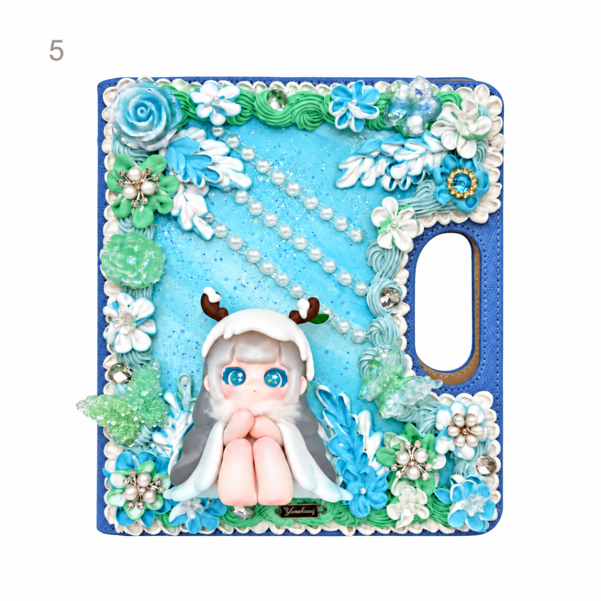 Handmade Decoden Carry-Handle Notebook - kosbling-ready-to-ship