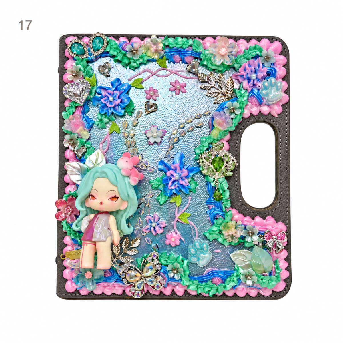 Handmade Decoden Carry-Handle Notebook - kosbling-ready-to-ship