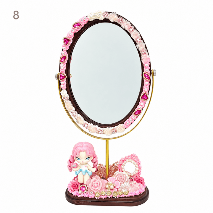 Handmade Decoden Makeup Mirror - kosbling-