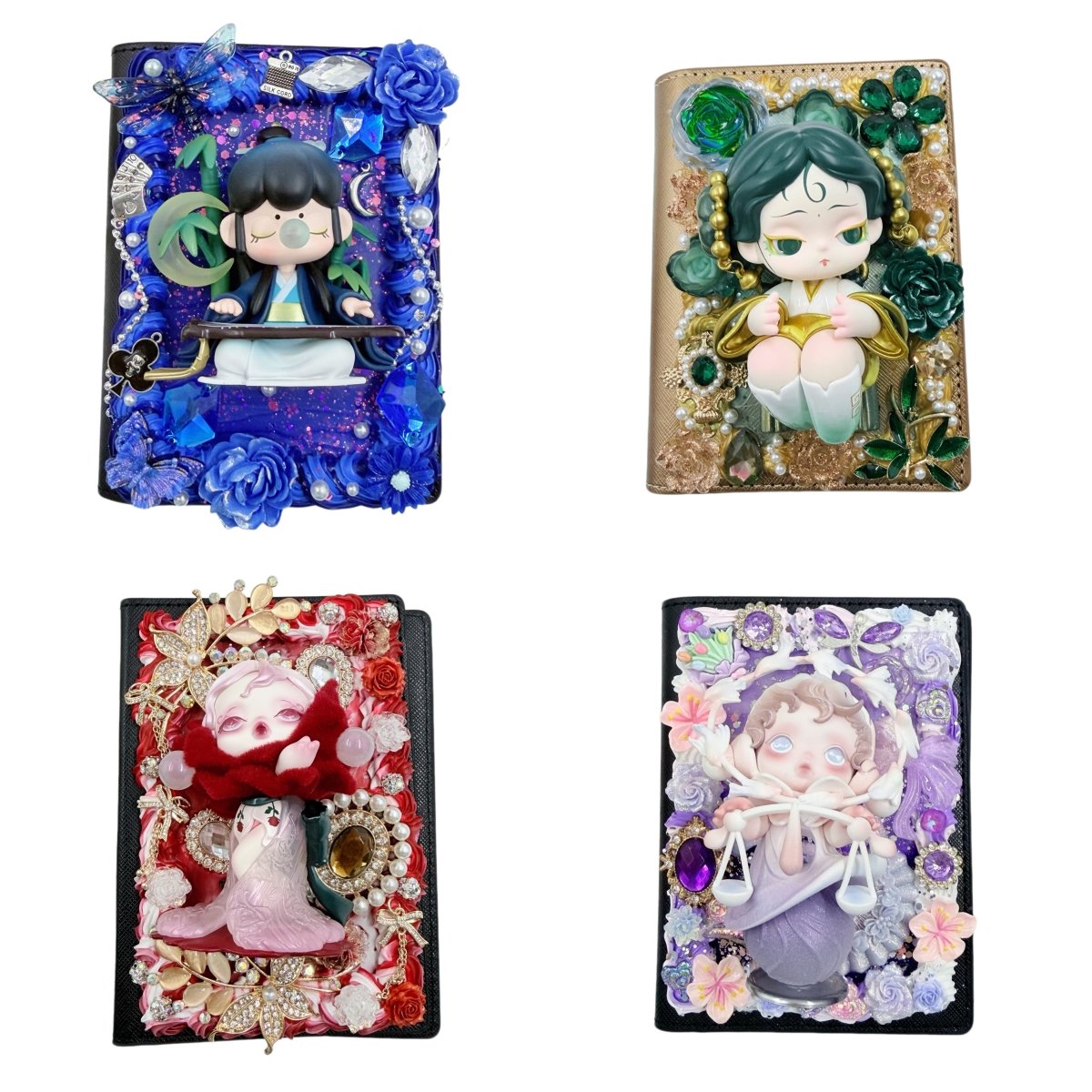 Handmade Passport book with Diamond Plush Doll - kosbling-ready-to-ship
