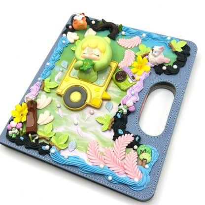Handmade Portable Carry‑Handle Notebook With Cream Glue - Kosbling Handmade Blind Bag - kosbling-ready-to-ship