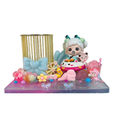 Handmade Resin Stand with Doll Brush Holder & Phone Stand Feature Blind Bag 2 - kosbling-ready-to-ship