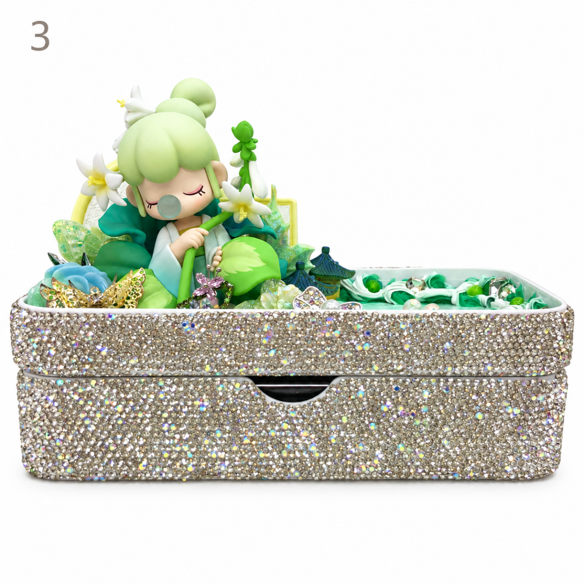 Kosbling In Stock- Rhinestone-Embellished Entryway Storage Box - kosbling-ready-to-ship