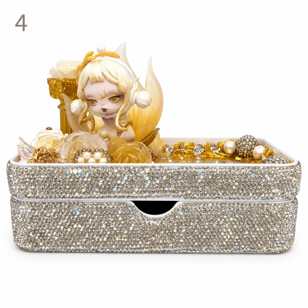 Kosbling In Stock- Rhinestone-Embellished Entryway Storage Box - kosbling-ready-to-ship