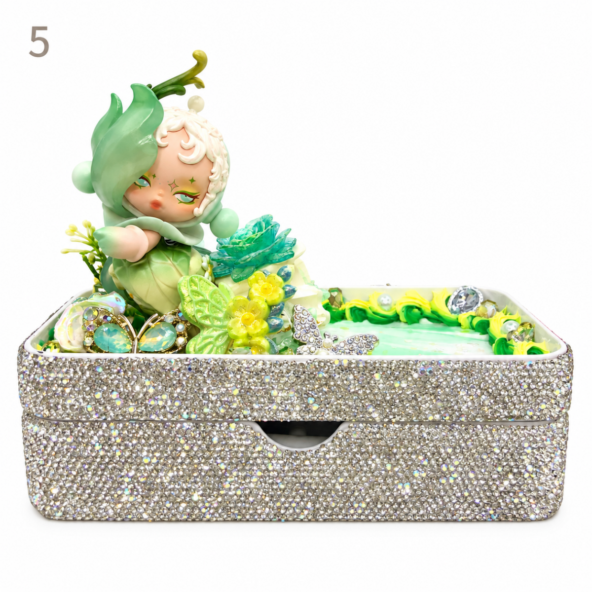 Kosbling In Stock- Rhinestone-Embellished Entryway Storage Box - kosbling-ready-to-ship