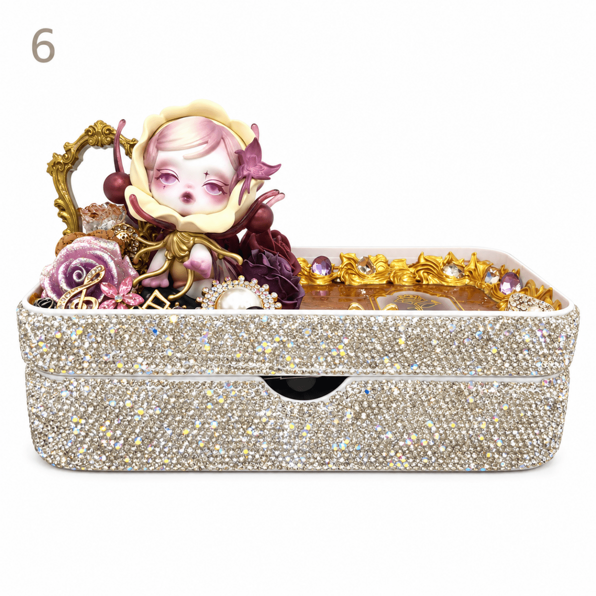Kosbling In Stock- Rhinestone-Embellished Entryway Storage Box - kosbling-ready-to-ship