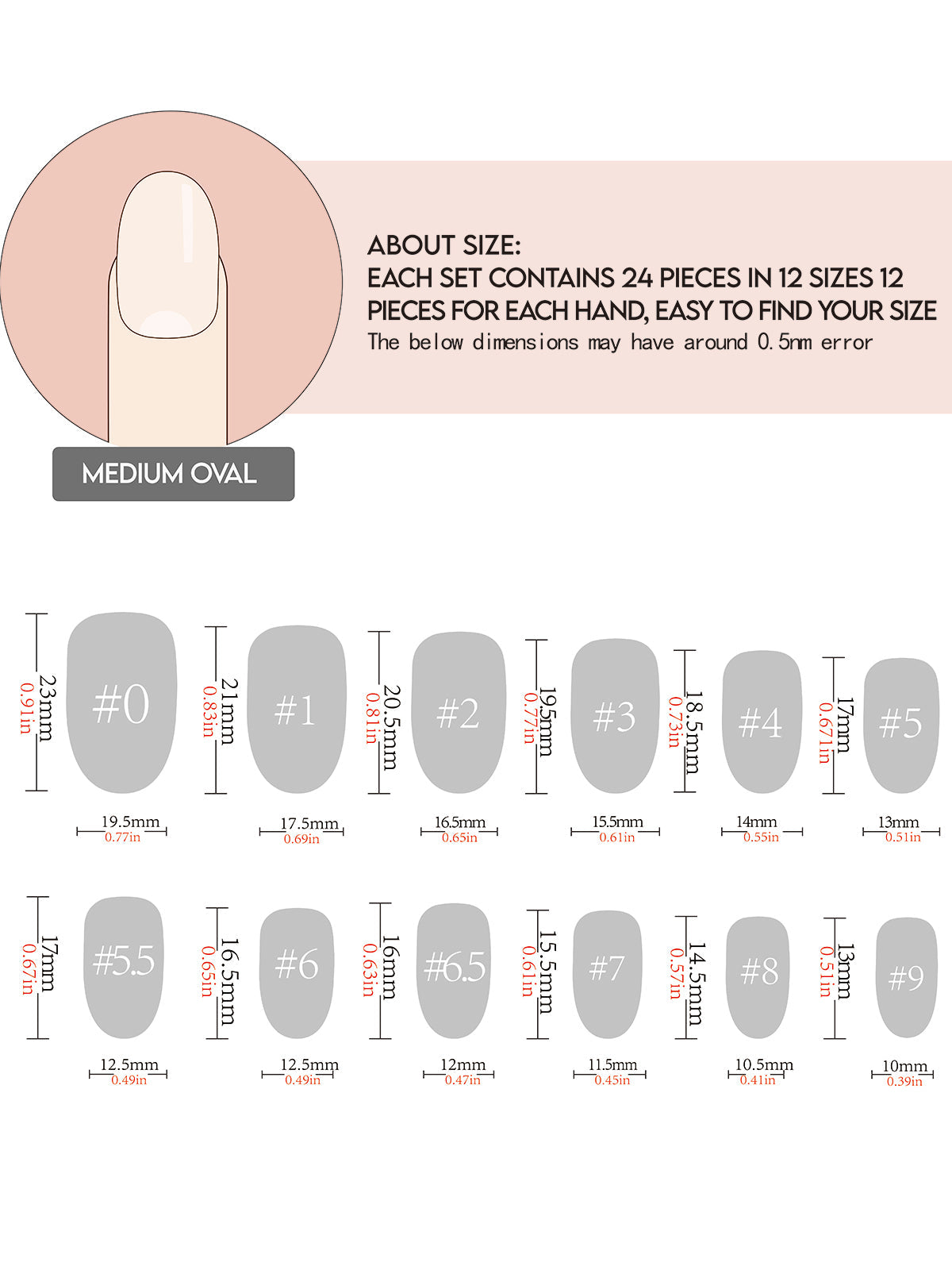 KOSBLING nail studio — Dark Red / Oval