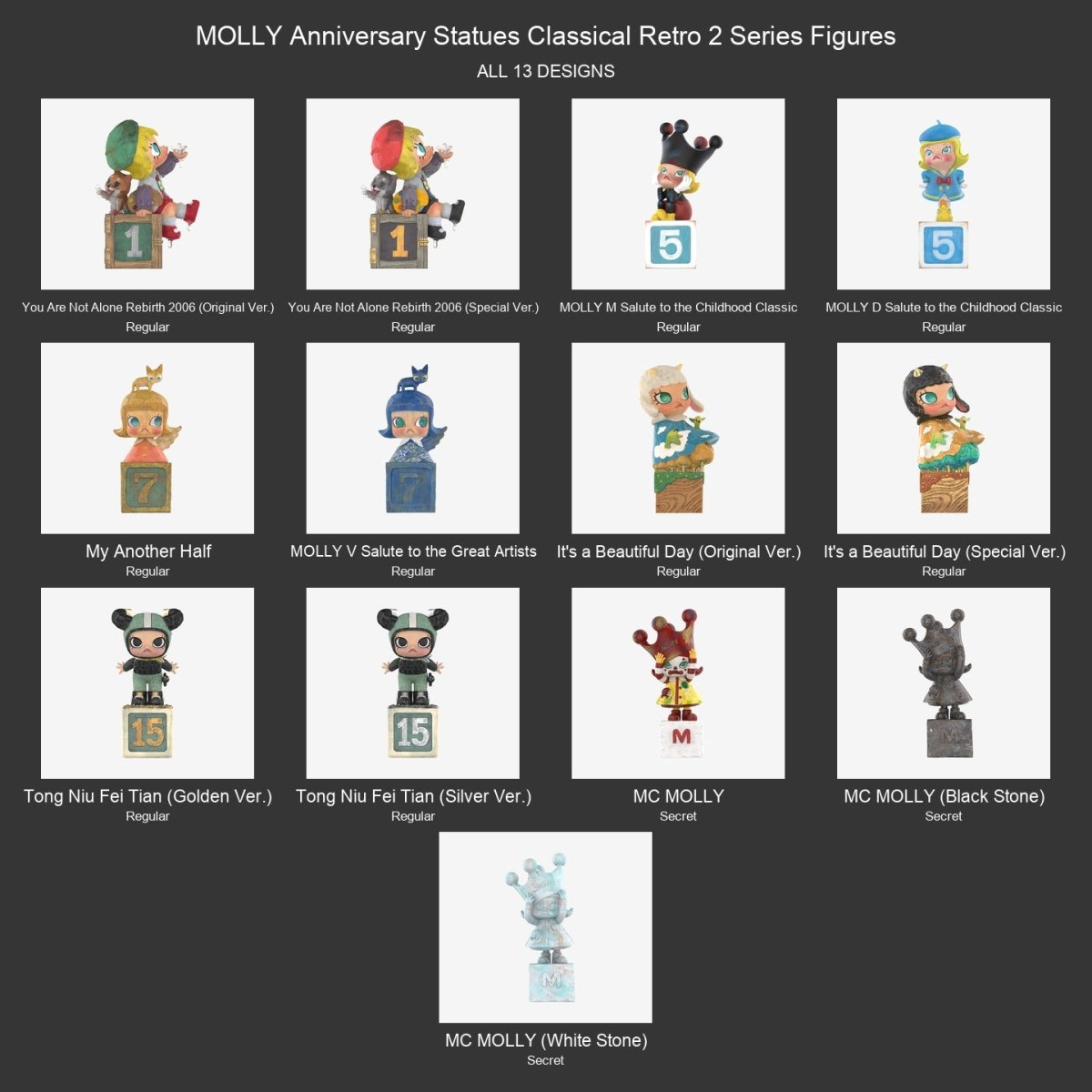 MOLLY-Anniversary Statues Classical Retro 2 Series Figures - kosbling-ip-molly