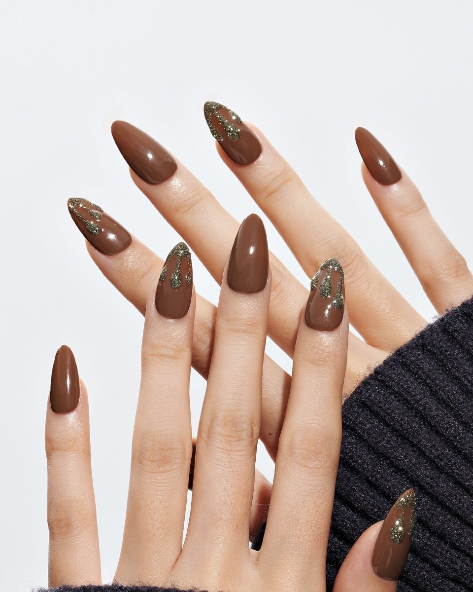 Molten Caramel — Handmade Nails - kosbling-kb-design-reference