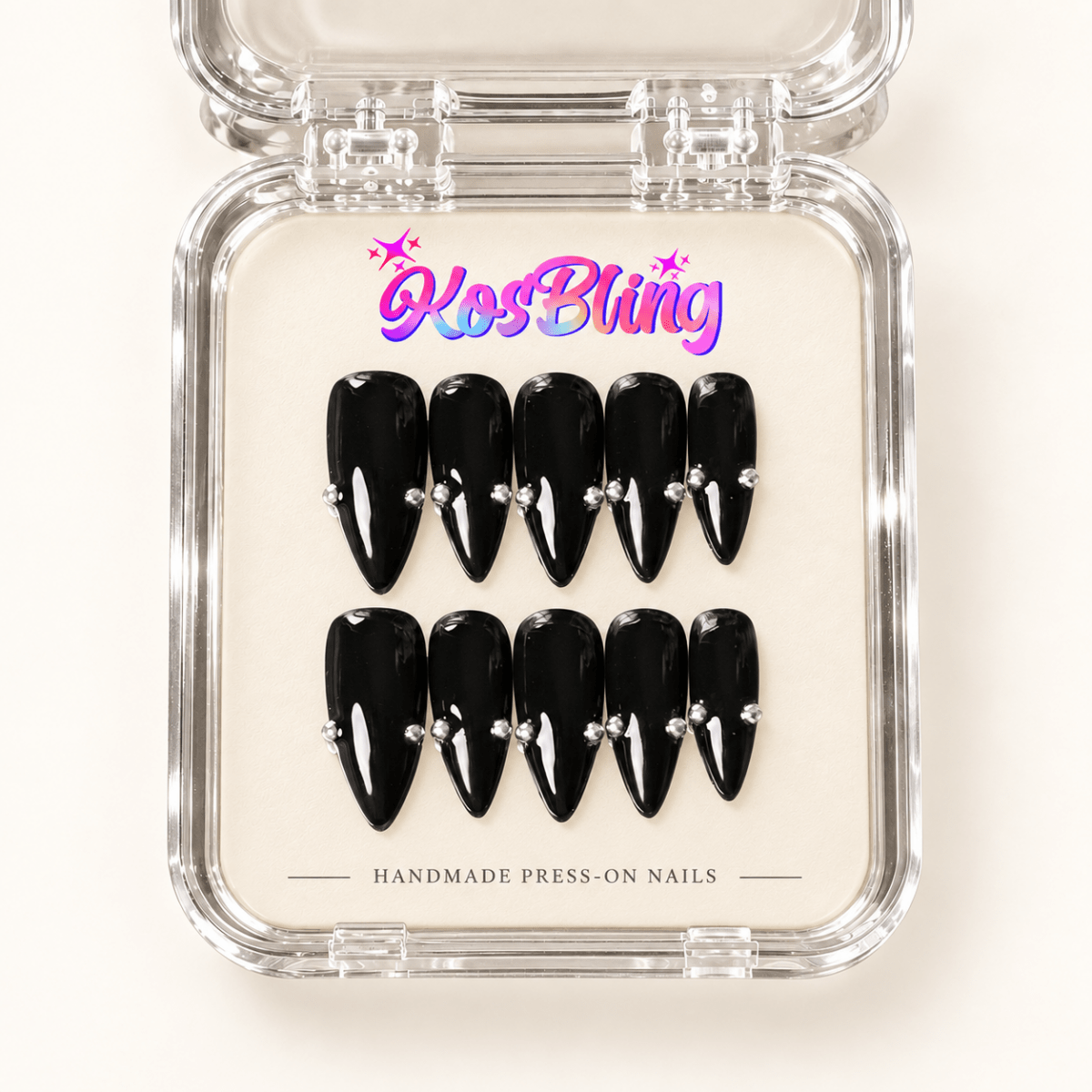 Onyx — Handmade 3D Press-On Nails - kosbling-kb-handmade-3d-nails