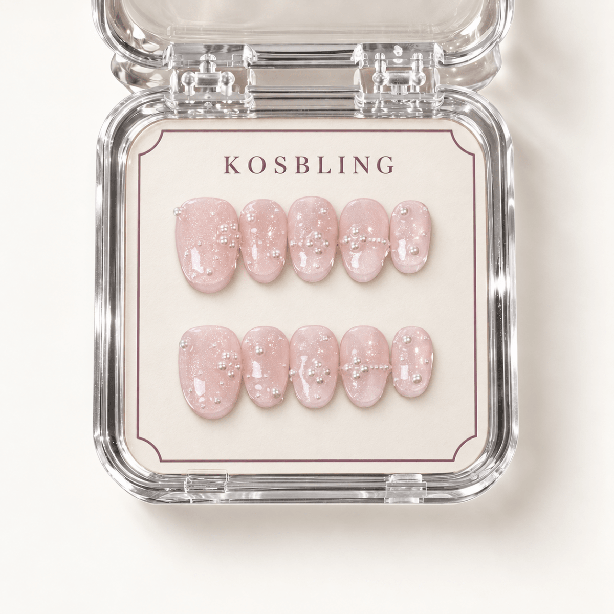 Pearline — Handmade 3D Press-On Nails - kosbling-kb-handmade-3d-nails